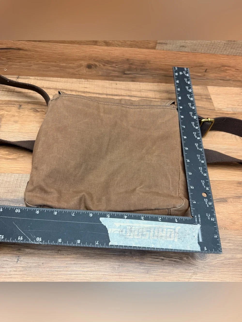Fossil Canvas Messenger Bag for Men - Taupe Brown